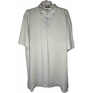 Peter Millar Summer Comfort Polo Size Large Lime Green With Green Stripes